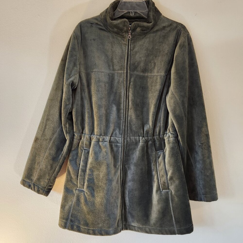 Westbound Soft Smokey Green Zip Front LS Winter Coat Medium